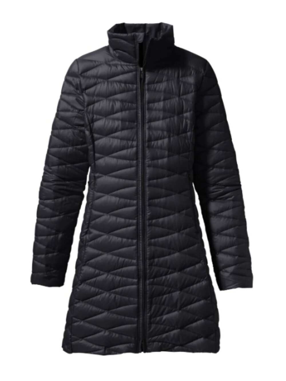 Patagonia Women's Fiona Parka 800 Fill Size S Black Down Filled Quilted Longline